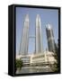 Petronas Twin Towers, One of the Tallest Buildings in the World, Kuala Lumpur, Malaysia-Richard Nebesky-Framed Stretched Canvas