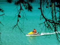 Jet Ski on the Sea at Konnos Beach, Protaras, Cypress-Petros Karadjias-Stretched Canvas