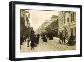 Petrovka Street in Winter, Moscow, Russia, 1912-null-Framed Giclee Print