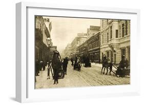 Petrovka Street in Winter, Moscow, Russia, 1912-null-Framed Giclee Print