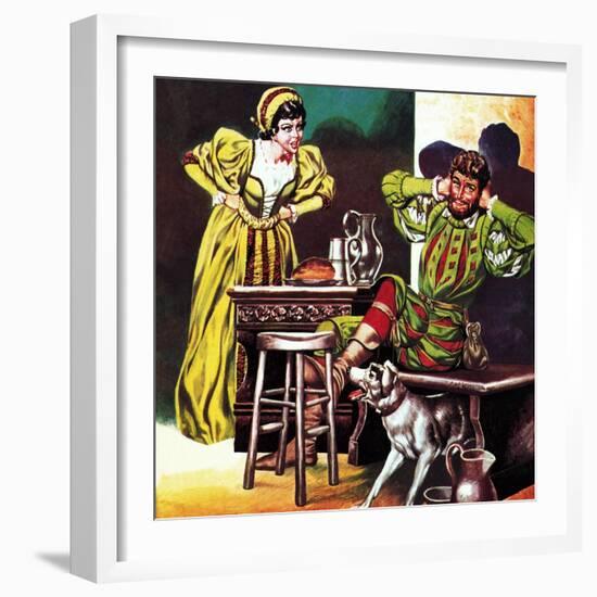 Petruchio and Katherine, from Shakespeare's Comedy, the Taming of the Shrew-Ron Embleton-Framed Giclee Print