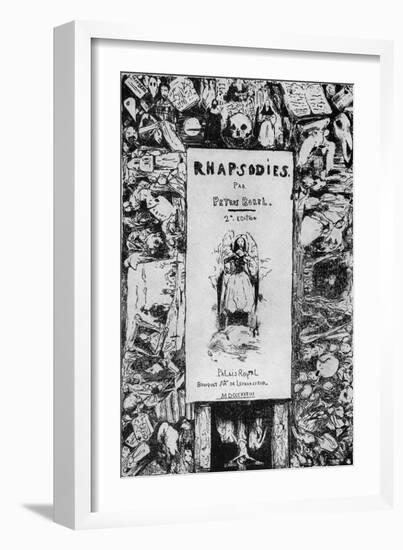 Petrus Borel title page-Celestin Francois Nanteuil-Framed Giclee Print