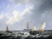 Seascape from the Zeeland Waters, by Petrus Johannes Schotel, 1825-27-Petrus Johannes Schotel-Stretched Canvas