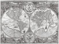Map of Africa and Brazil, Amsterdam, ca. 1595-Petrus Plancius-Stretched Canvas