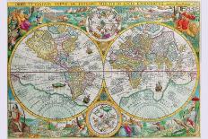 Orbis Terrarum Typus de Intero Multis in Locis Emendatus, 1594-Petrus Plancius-Premium Giclee Print