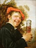 A Man in a Landscape, Raising a Beer Glass-Petrus Staverenus-Giclee Print