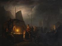 A Candlelit Interior with a Lady Seated at a Table, 1865-Petrus van Schendel-Framed Giclee Print