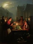 A Candlelit Interior with a Lady Seated at a Table, 1865-Petrus van Schendel-Framed Giclee Print