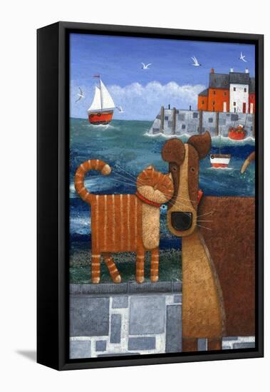 Pets by the Sea-Peter Adderley-Framed Stretched Canvas