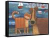 Pets by the Sea-Peter Adderley-Framed Stretched Canvas