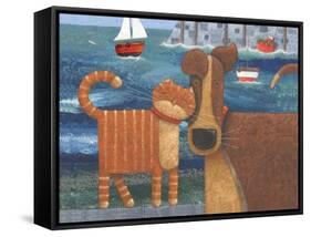 Pets by the Sea-Peter Adderley-Framed Stretched Canvas