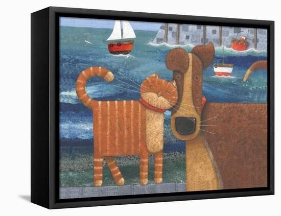 Pets by the Sea-Peter Adderley-Framed Stretched Canvas