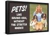Pets Like Having Kids Without The Stretch Marks Funny Poster-null-Framed Poster