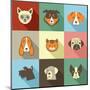 Pets Vector Icons - Cats and Dogs Elements-Marish-Mounted Art Print