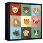 Pets Vector Icons - Cats and Dogs Elements-Marish-Framed Stretched Canvas