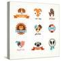 Pets Vector Icons - Cats and Dogs-Marish-Stretched Canvas