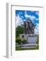 Petsamo Statue in Ivalo, Finnish Lapland.-Claudine Van Massenhove-Framed Photographic Print