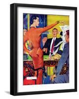 Petticoat Empire - Saturday Evening Post "Men at the Top", May 26, 1951 pg.22-Gilbert Bundy-Framed Giclee Print