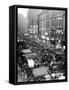 Petticoat Lane Market Christmas Shopping 1960-George Greenwell-Framed Stretched Canvas