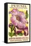 Petunia Seed Packet-null-Framed Stretched Canvas