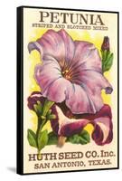 Petunia Seed Packet-null-Framed Stretched Canvas