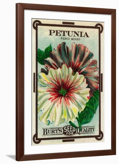 Petunia Seed Packet-Lantern Press-Framed Art Print