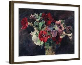 Petunias, C1869-1906,-Francis Edward James-Framed Giclee Print