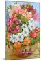 Petunias, Geraniums and Fuchsias-Joan Thewsey-Mounted Giclee Print