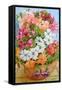 Petunias, Geraniums and Fuchsias-Joan Thewsey-Framed Stretched Canvas