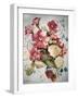 Petunias, Lobelias, Begonias and Strawberries in a Terrace Pot-Joan Thewsey-Framed Giclee Print