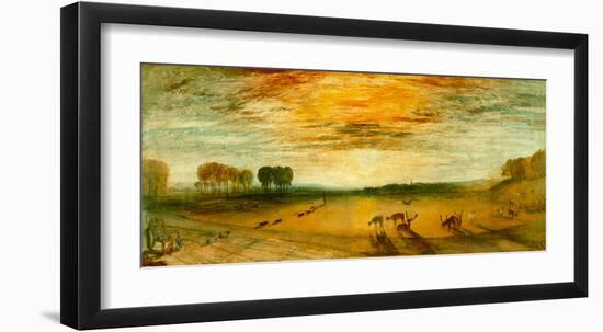 Petworth Park with Tillington Church in the Background-J M W Turner-Framed Giclee Print