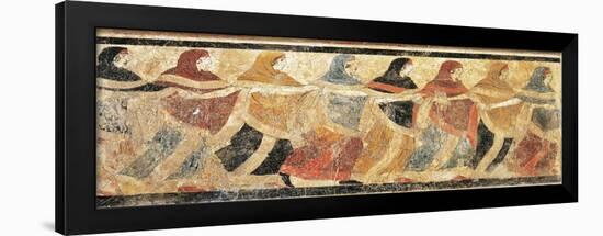 Peucetian Civilization, Dance IV, Funeral, Paintings from Apulia Region, Italy-null-Framed Giclee Print