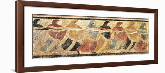 Peucetian Civilization, Dance IV, Funeral, Paintings from Apulia Region, Italy-null-Framed Giclee Print