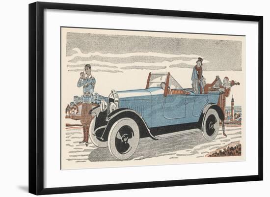 Peugeot at the Golf Club-Jean Grangier-Framed Art Print