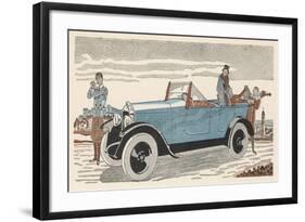 Peugeot at the Golf Club-Jean Grangier-Framed Art Print