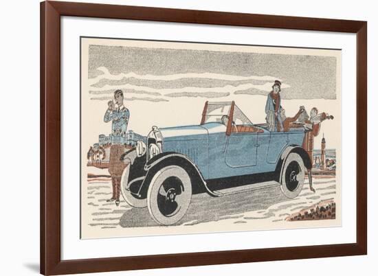 Peugeot at the Golf Club-Jean Grangier-Framed Art Print