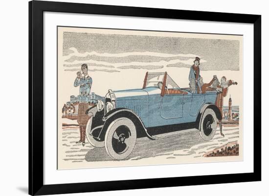 Peugeot at the Golf Club-Jean Grangier-Framed Art Print