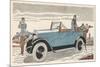 Peugeot at the Golf Club-Jean Grangier-Mounted Premium Giclee Print