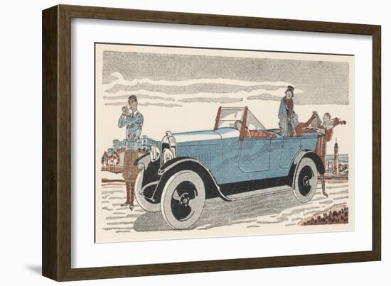 Peugeot at the Golf Club-Jean Grangier-Framed Art Print