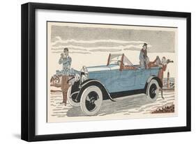 Peugeot at the Golf Club-Jean Grangier-Framed Art Print