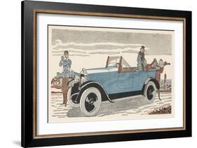 Peugeot at the Golf Club-Jean Grangier-Framed Art Print