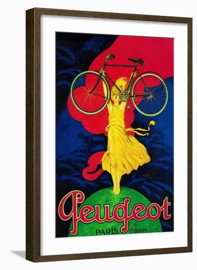 Peugeot Bicycle Vintage Poster - Europe-Lantern Press-Framed Art Print