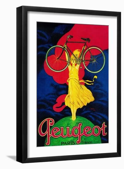 Peugeot Bicycle Vintage Poster - Europe-Lantern Press-Framed Art Print