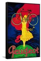 Peugeot Bicycle Vintage Poster - Europe-Lantern Press-Framed Stretched Canvas
