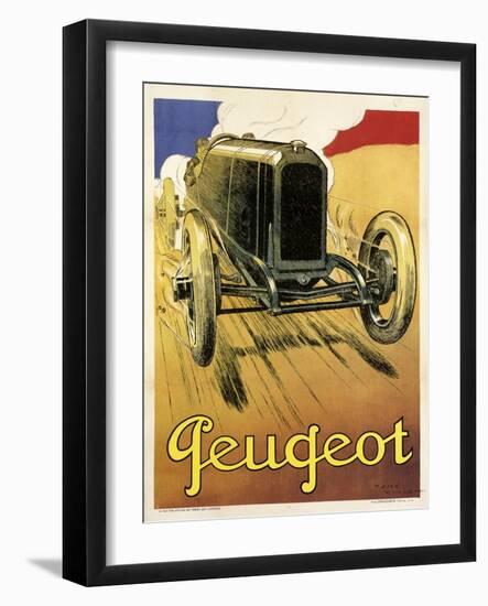 Peugeot Vint Car 1919-null-Framed Giclee Print