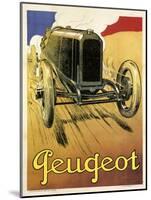 Peugeot Vint Car 1919-null-Mounted Giclee Print