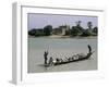 Peul Herder and Cattle Crossing the River Bani During Transhumance, Sofara, Mali, Africa-Bruno Morandi-Framed Photographic Print