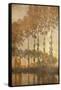 Peupliers au bord de l'Epte, effet de soleil couchant-Claude Monet-Framed Stretched Canvas