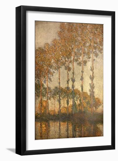 Peupliers au bord de l'Epte, effet de soleil couchant-Claude Monet-Framed Giclee Print