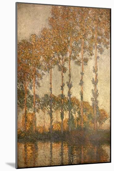 Peupliers au bord de l'Epte, effet de soleil couchant-Claude Monet-Mounted Giclee Print